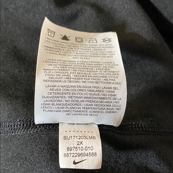 Nike Black Sleeveless Top with White Happy Face Women’s Size 2X - Picture 8 of 8